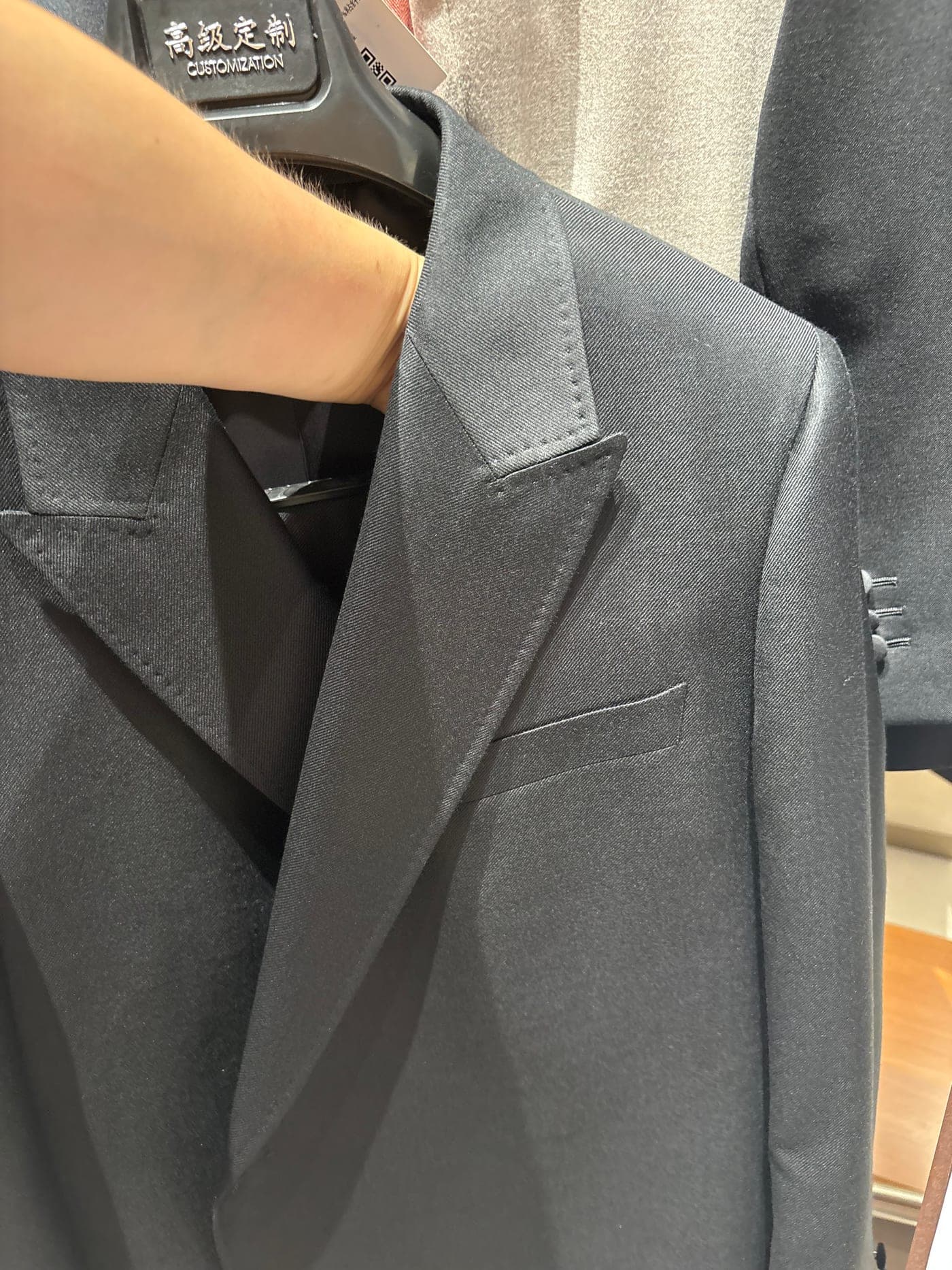 Ready-to-ship suits, alternate view